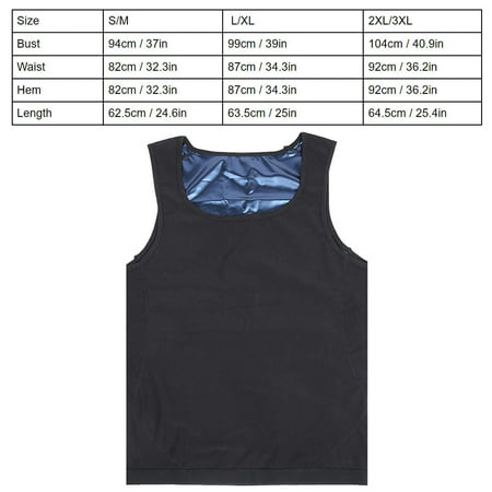 Sauna Vest for Men Sweat Sauna Suits Weight Loss Body Shaper Tank Top Vest Workout Quick Dry Shapewear L/XL 